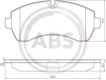 Колодки гальмівні передні, дискові 37552 ABS