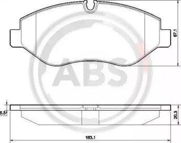 Передні гальмівні колодки 37553 ABS