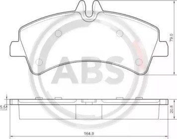 Задні гальмівні колодки 37554 ABS