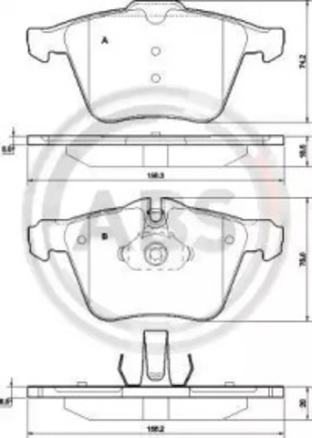 Передні гальмівні колодки 37557 ABS