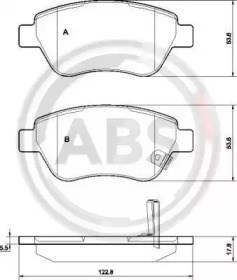 Передні гальмівні колодки 37563 ABS