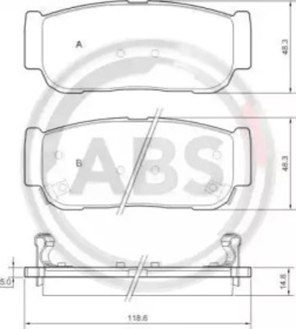 Задні колодки 37567 ABS