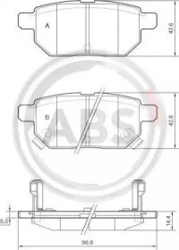 Задні дискові колодки 37580 ABS