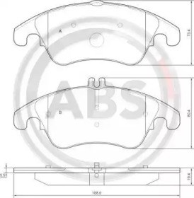 Передні гальмівні колодки 37586 ABS