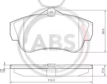 Колодки гальмові задні, дискові 37590 ABS