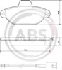 Колодки гальмівні передні, дискові 37595 ABS