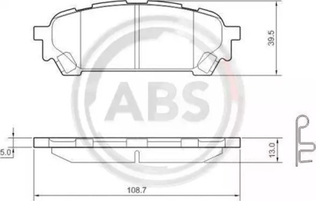 Задні колодки 37611 ABS