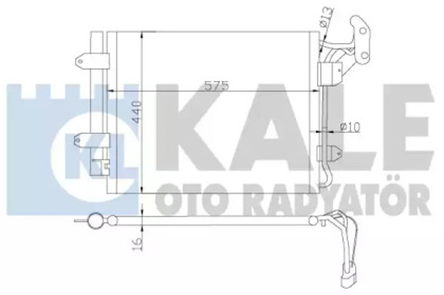 Радіатор системи охолодження кондиціонера 376200 KALE