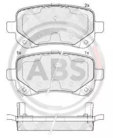 Колодки гальмівні задні, дискові 37733 ABS