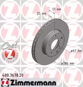Диск гальмівний передній 400367820 ZIMMERMANN