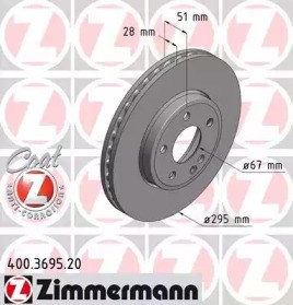 Диск переднього гальма 400369520 ZIMMERMANN