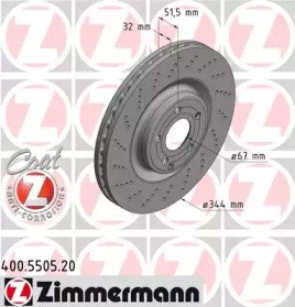 Гальмо дискове переднє 400550520 ZIMMERMANN