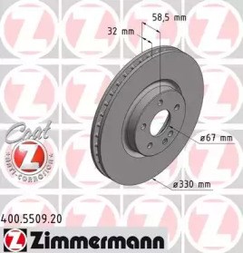 Диск переднього гальма 400550920 ZIMMERMANN