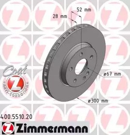 Гальмо дискове переднє 400551020 ZIMMERMANN