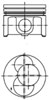Поршень в комплекті на 1 циліндр, STD 40093700 KOLBENSCHMIDT