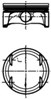 Поршня на 1 циліндр, STD 40348600 KOLBENSCHMIDT