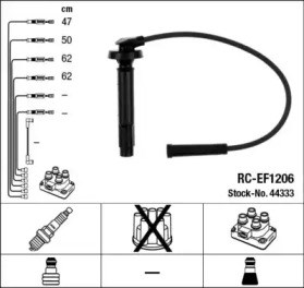 Комплект кабелів запалювання beru zef1561 44333