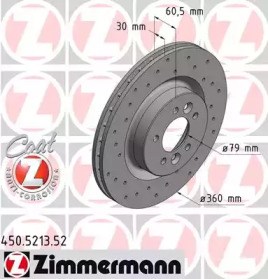 Диск переднього гальма 450521352 ZIMMERMANN