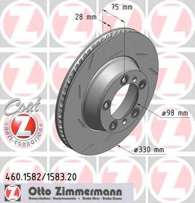 Задні дискові гальма 460158220 ZIMMERMANN