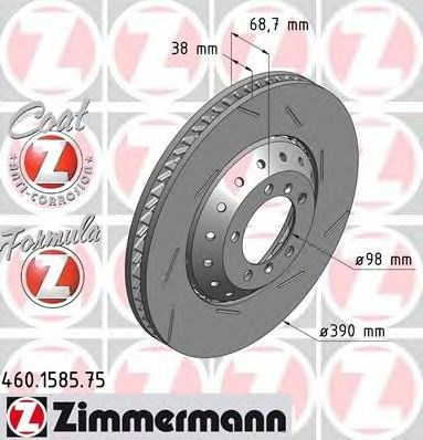 Диск гальмівний передній 460158575 ZIMMERMANN