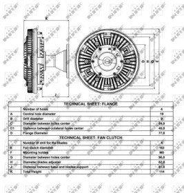 Муфта вязкостная системи охолодження 49061 NRF