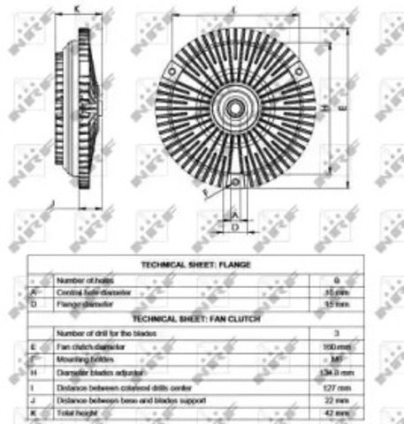 Муфта вентилятора охолодження 49530 NRF