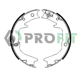 Колодки гальмівні задні барабанні (стоян гальм) 5001-0011