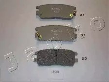 Колодки на гальмо задній дисковий 51599 JAPKO