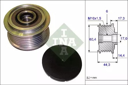 Шків генератора 535020710 INA
