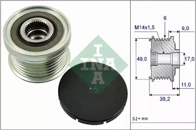 Шків генератора 535026810 INA