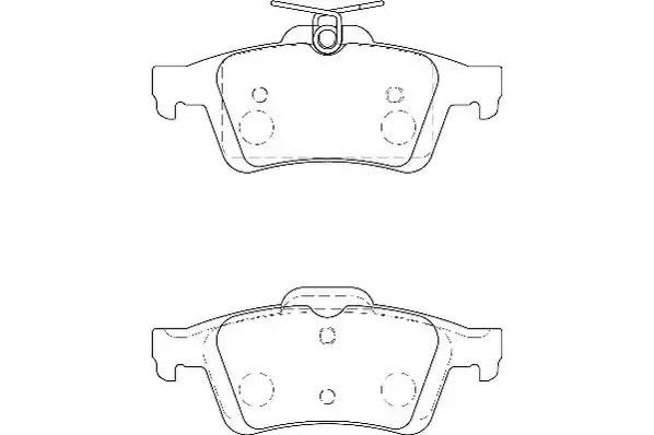 Комплект задніх колодок 573186D BENDIX