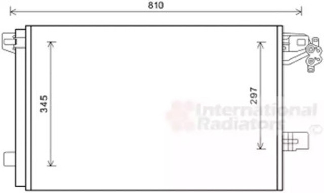 Трубопроводи і радіатор кондиціонера 58005328 VAN WEZEL