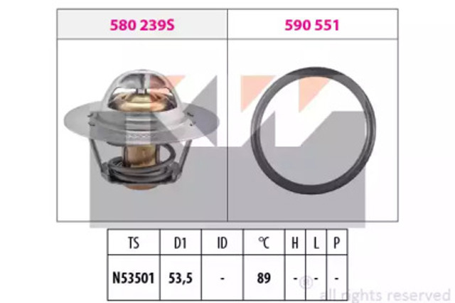 Корпус термостата в зборі 580239 KW