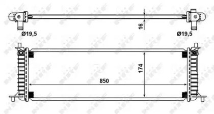 Радіатор двигуна 58790 NRF