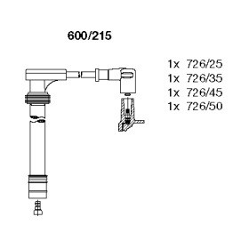 Комплект дротів запалювання (вир-во magneti marelli кор.код. msq0049) 600/215