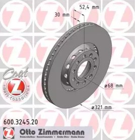 Гальмо дискове переднє 600324520 ZIMMERMANN