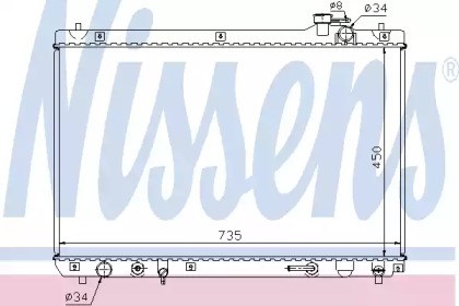 Підвіска радіатора 64766 NISSENS