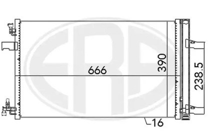 Радіатор охолодження кондиціонера 667053 ERA