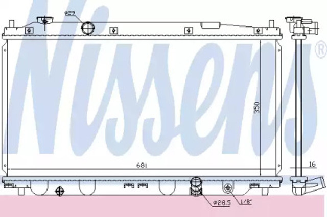 Радіатор охолодження 68150 NISSENS