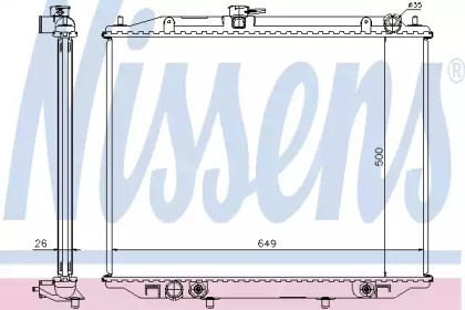 Радіатор охолодження двигуна 68709A NISSENS