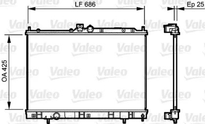Радіатор водяний 735203 VALEO