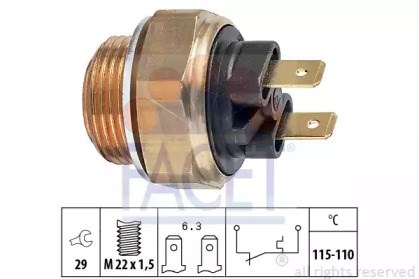 Датчик температури радіатора 75135 FACET