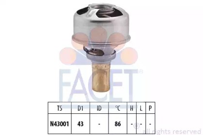 Термостат в корпусі 78247 FACET