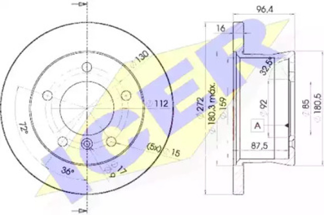 Задні дискові гальма 78BD01831 ICER