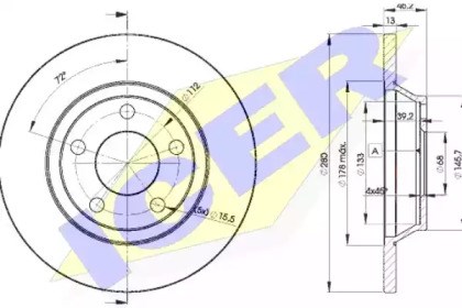 Диск переднього гальма 78BD40642 ICER