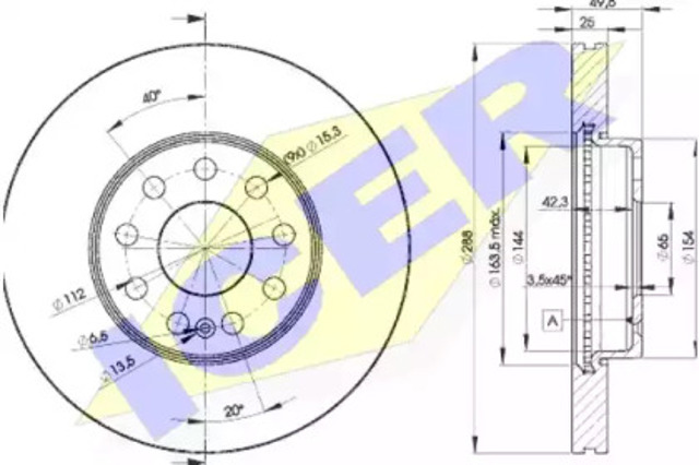 Ремкомплект передніх гальм 78BD56152 ICER
