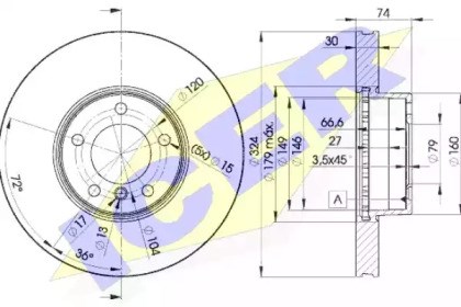 Диск гальмівний передній 78BD58592 ICER