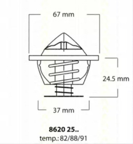 Термостат впускного колектора 86202591 TRISCAN