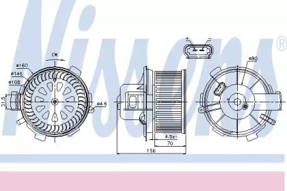 Вентилятор грубки 87045 NISSENS