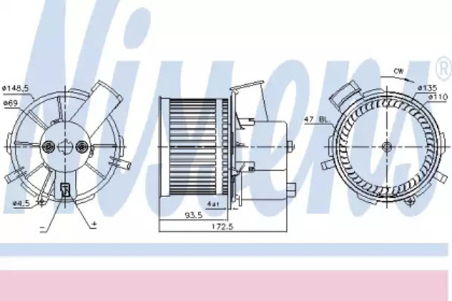 Електромотор пічки 87405 NISSENS